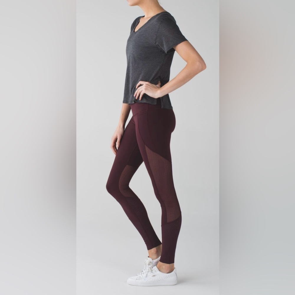 Lululemon Barre Star Pant *Full-On Luon In Bordeaux Drama Size 2 ***See Photos